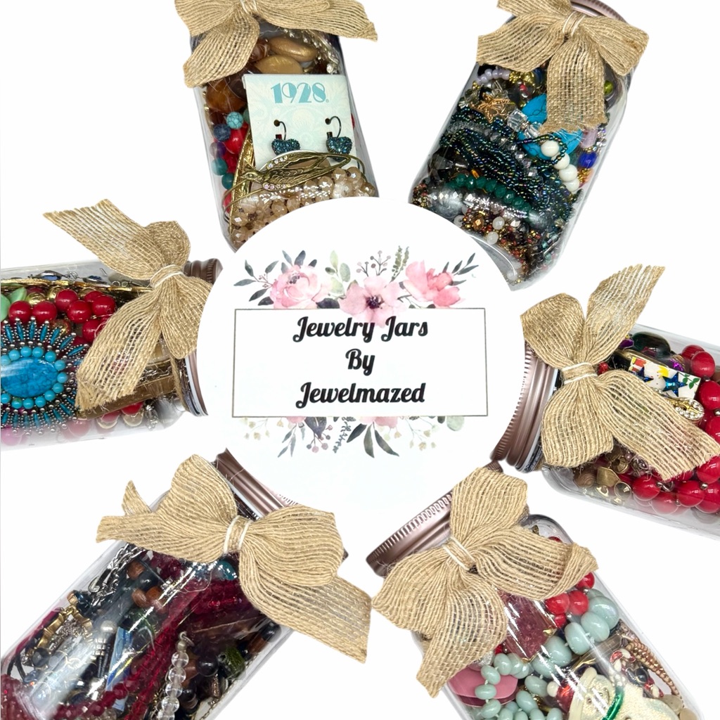Mystery Jewelry Jar ~ Wearable Lot ~ Vintage To Mod ~ Gift Curated By Jewelmazed